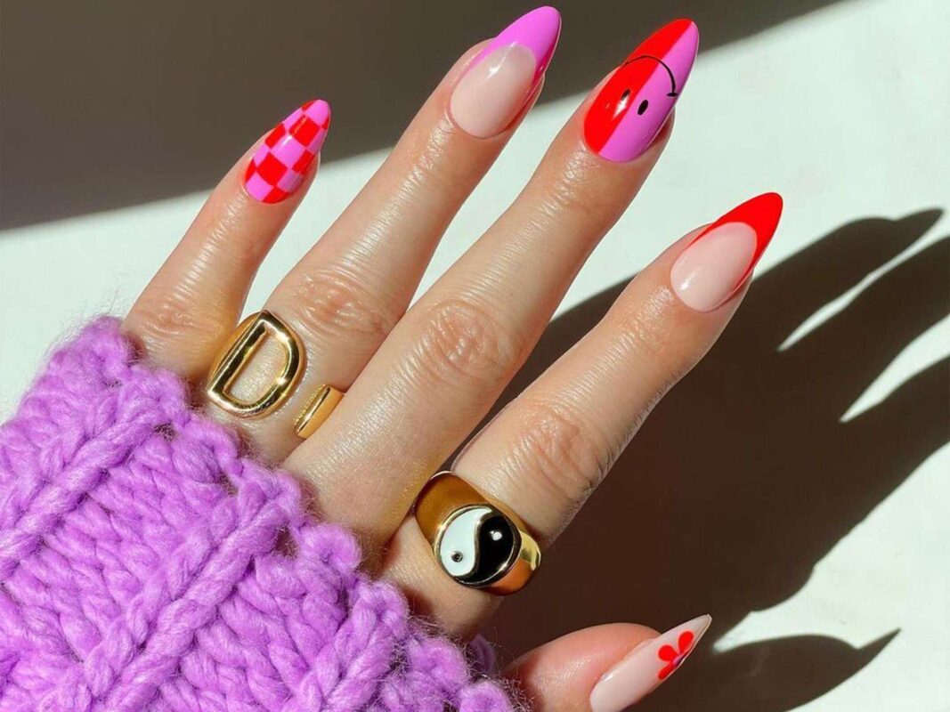 44 Checkerboard Nail Ideas You'll Want to Copy Stat
