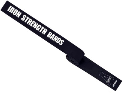 A-TAPE Muscle Floss Bands (5’ Ft Long X 2” inch Width)- Compression Bands - for Improving Movement, Increasing Circulation & Reducing Soreness (Black (Medium))