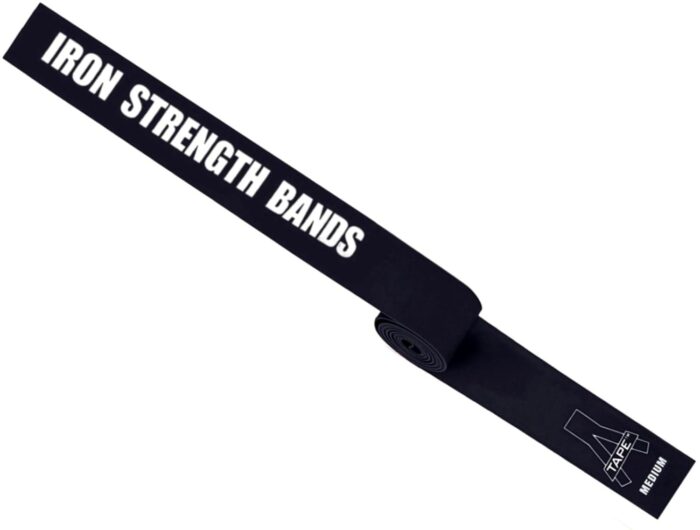 A-TAPE Muscle Floss Bands (5’ Ft Long X 2” inch Width)- Compression Bands - for Improving Movement, Increasing Circulation & Reducing Soreness (Black (Medium))