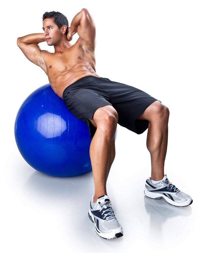 ADDCART Exercise Non-Slip Stability Anti Burst Yoga Ball (65 cm with Pump)