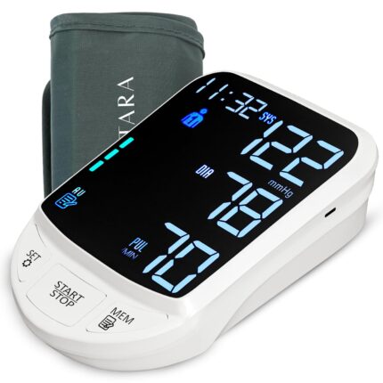 AGEasy (Max Group) Fully Automatic Digital Blood Pressure Monitoring Device | BP Apparatus for Home | Portable Digital BP Check Machine for Hypertension & Managing Heart Health | Arm Circumference (22-42cm) (Standard (White))