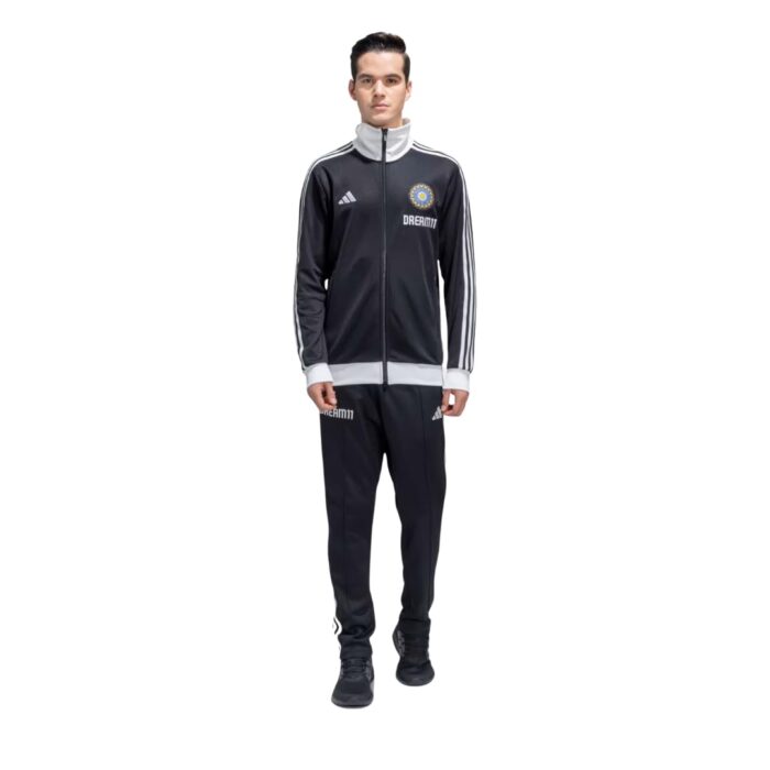 Adidas x India Cricket Travel Tracksuit – Polyester Regular Fit Activewear Set Lightweight, Breathable & Durable Sportswear track suit for Gym, Running, Fitness, Casual For All-Season