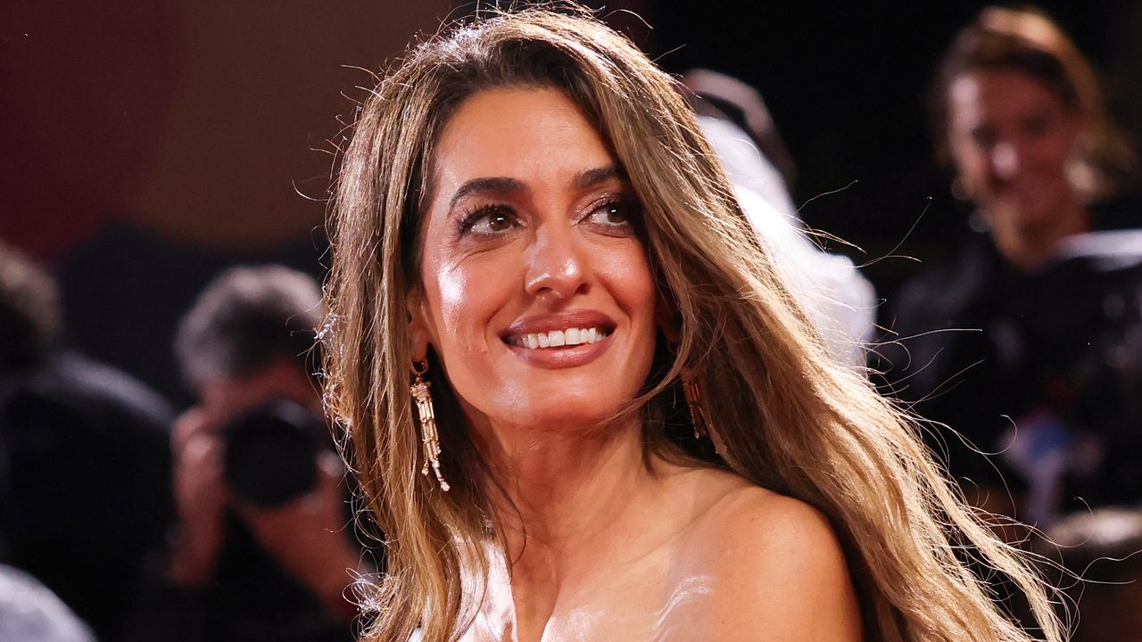 Amal Clooney's Taffeta Gown May Be Vintage, But Her Mixed-Metal Accessories Are So Right Now