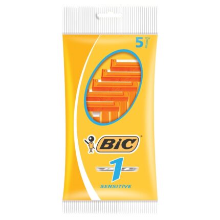 Bic 1 Sensitive Razor with Blade - Pack of 5