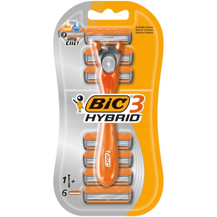 Bic 3 Hybrid Shaver System Blister with Cartridges - Pack of 6