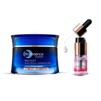Bioessence Bio-Vlift Face Firming & Tightening cream, anti ageing face moisturizer 45g & Bio-Age Luxe RetinoidA Ampoule serum pack of 2, Retinol++ hydrating actives,20g