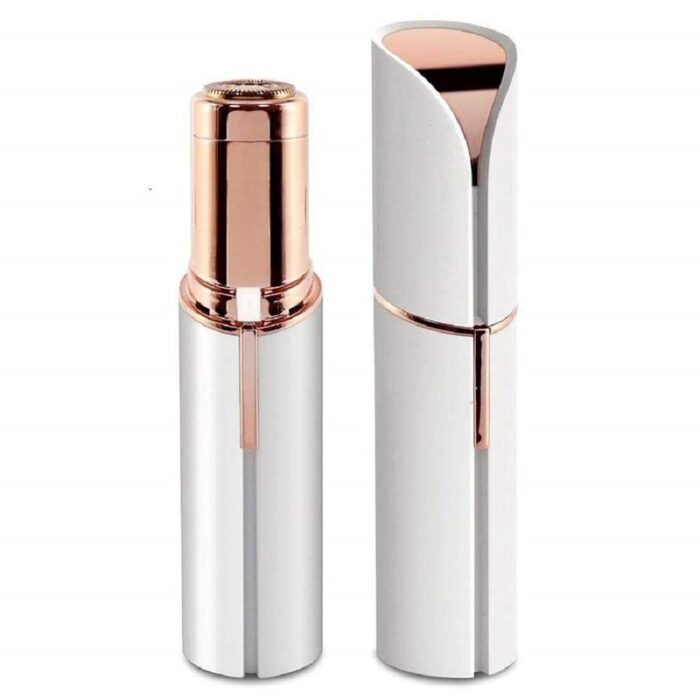 CHARITRA ENTERPRISE Lipstick Shaped Skincare Facial Hair Removal Machine Chin Cheek Eyebrow Upper Lip Hair Remover for Women (White)
