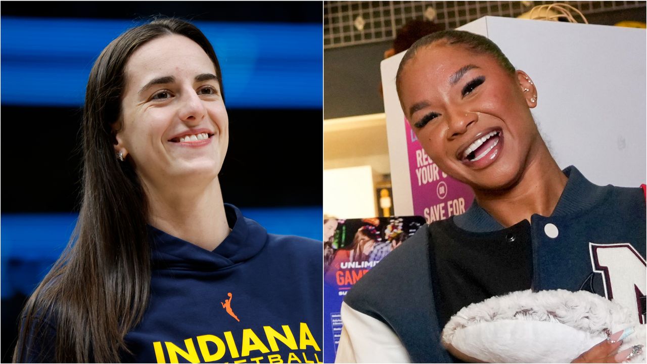 Caitlin Clark Playfully Called Out Jordan Chiles for Wearing a Dallas Wings to Her WNBA Game