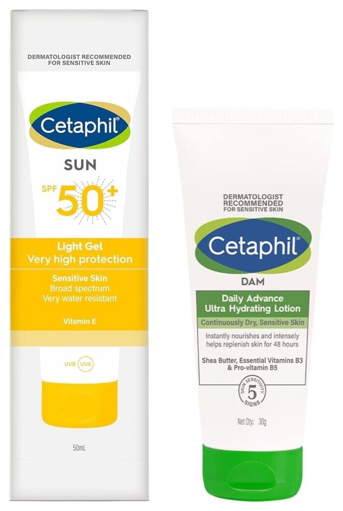 CetaphilCombinationSkinSunSpf50SunscreenVeryHighProtectionLightGelWaterResistantVitaminE50MlPackOf1 Dam Daily Advance Ultra Hydrating Lotion Dry 30 G Moisturizer