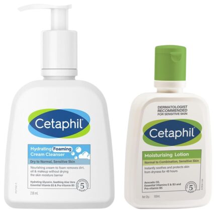 CetaphilHydratingfoamingCreamtoFoamCleanser236mlNiacinamideProVitaminB5&andAloeGentleCleansing Moisturizing Lotion Normal To Combination100 MlMoisturizer