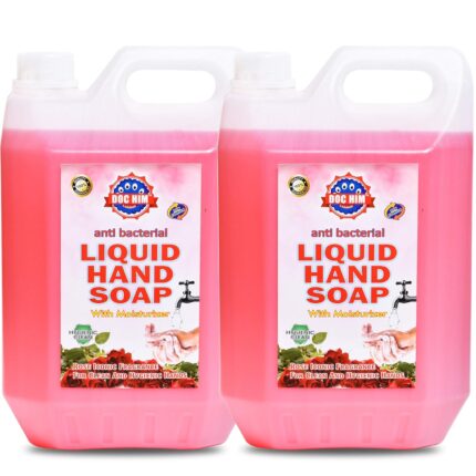DOC HIM Rose Anti-bacterial Liquid Hand Soap with moisturizer Combo (5 Ltr X 2)