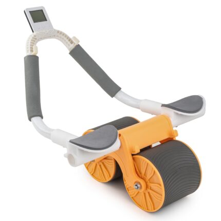 DRAVYONEY Ab Roller Wheel for Core Workout – Dual Wheel Abdominal Exercise Equipment with Knee Pad – Non-Slip Handles, Silent Roll, Home Gym Fitness Trainer for Men & Women (1Pcs)
