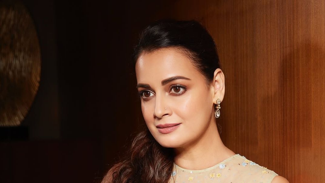Dia Mirza’s forest-inspired Anita Dongre dress carries delicate flora and fauna motifs