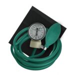 Dr. Care Aneroid Dial Model Blood Pressure Monitor With Manual Upper Arm Cuff And Rubber Bulb (Green)