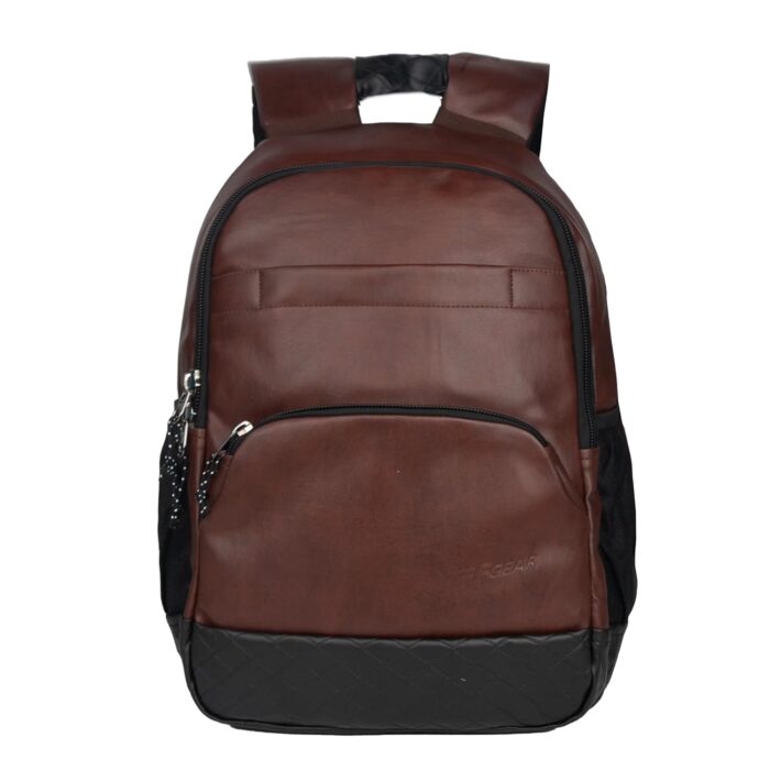 F Gear Luxur Brown 25L, Anti Theft Laptop Backpack|Premium Business Bag for Professionals Office College Travel|Fits 16 "Laptop Padded Sleeve|2 Bottle Holders|Raincover Bag|Easy Access Pockets|Unisex