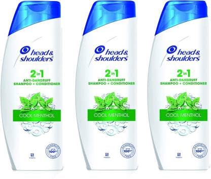 HEAD & SHOULDERS Cool Menthol 2 in 1 Shampoo Pack of 3 (1020 ml)