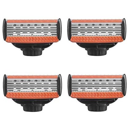 Hajamat Magnum V Shaving Razor Blades for Men (Pack of 4 Razor Cartridges) | 5 Blade Shaving Razor Refill for Men | Compatible with Magnum M 5 Blade Manual Shaving Razor for Men