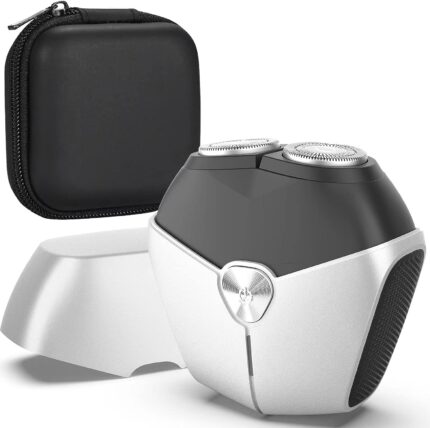HobbyOne Dreaming Electric Shaver, Small Men's Shaver, 9000RMP, USB Rechargeable, Rotary, Pocket Size, IPX6 Waterproof, Bath, Wet and Dry Use, Portable, Travel, Business Trip, Convenient to Carry