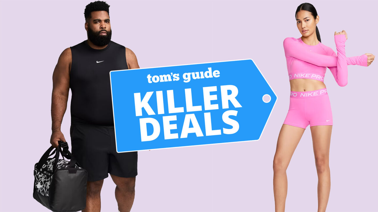 Man and woman wearing Nike apparel