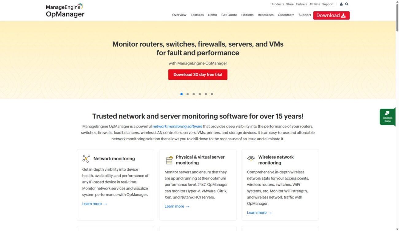 ManageEngine OpManager review header image