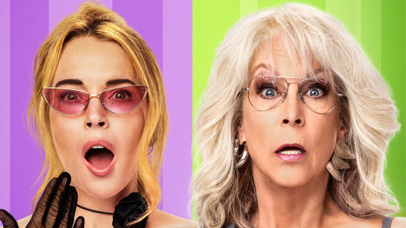 Lindsay Lohan and Jamie Lee Curtis strike shocked faces on the Freakier Friday poster