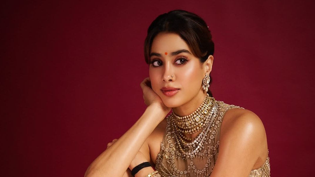 Janhvi Kapoor pairs zardozi and pearl embroidery with an airy mul skirt