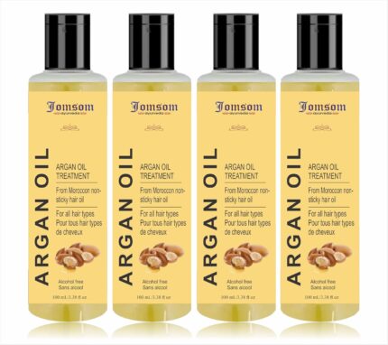 Jomsom Ayurvedic Moroccan Argan Hair Oil with Moroccan Argan Oil to Strengthen Dull & Hair | 100% Vegan | Cruelty Paraben Silicones Free (800ML)