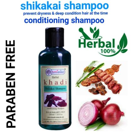 KHADI RISHIKESH Herbal Shikakai Shampoo Combo Set Pack Of - 210Ml x 3 (630) ML