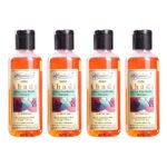 Khadi Rishikesh Herbal Saffron Tulsi Reetha Shampoo Combo Set Pack Of - 210ml X 4 (840ml)