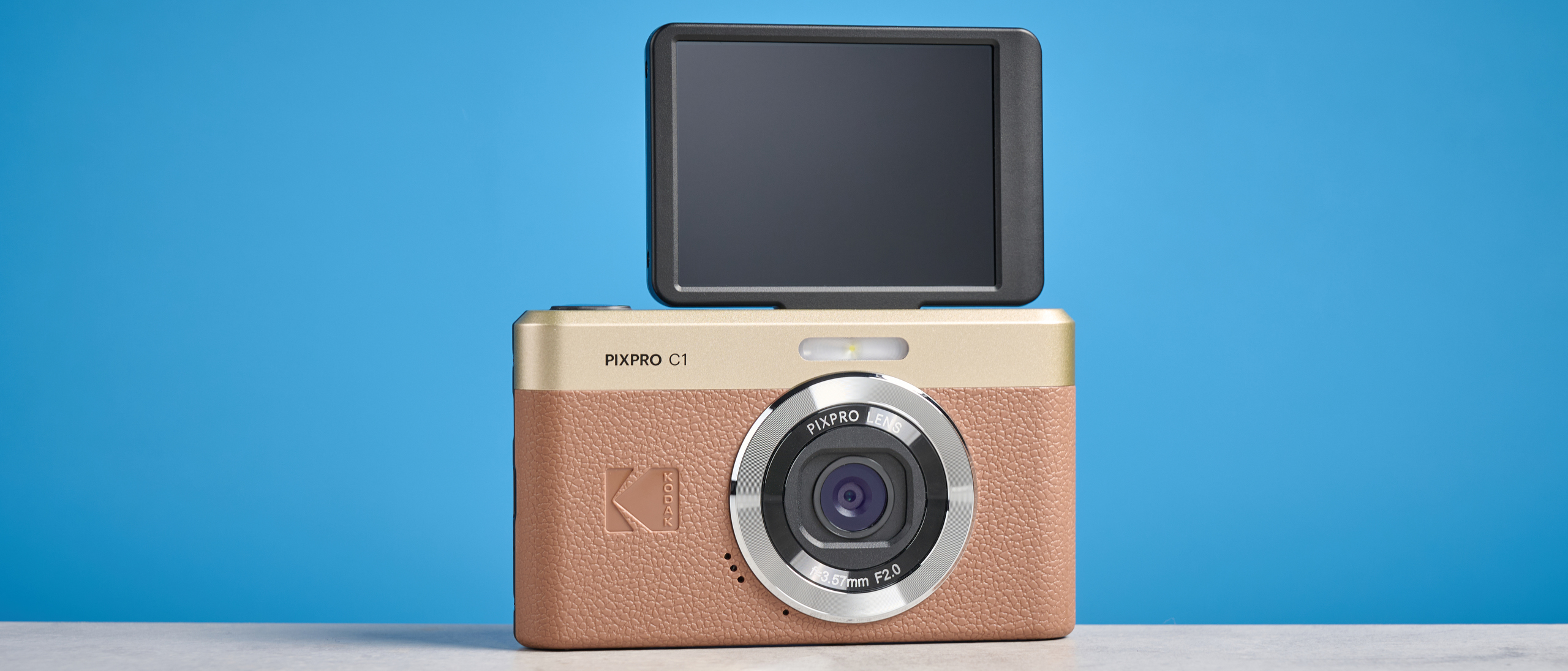 A brown Kodak PIXPRO C1