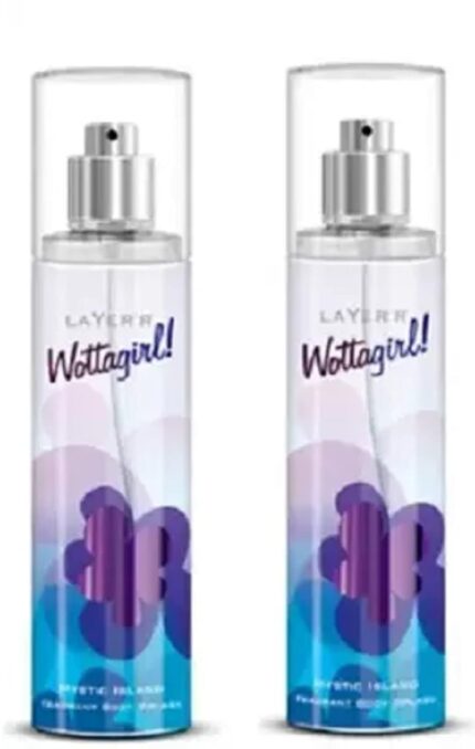LAYER'R Layerr Wottagirl Mystic Island Combo of 2 Pieces Deodorant Spray - For Women (270 ml, Pack of 2)