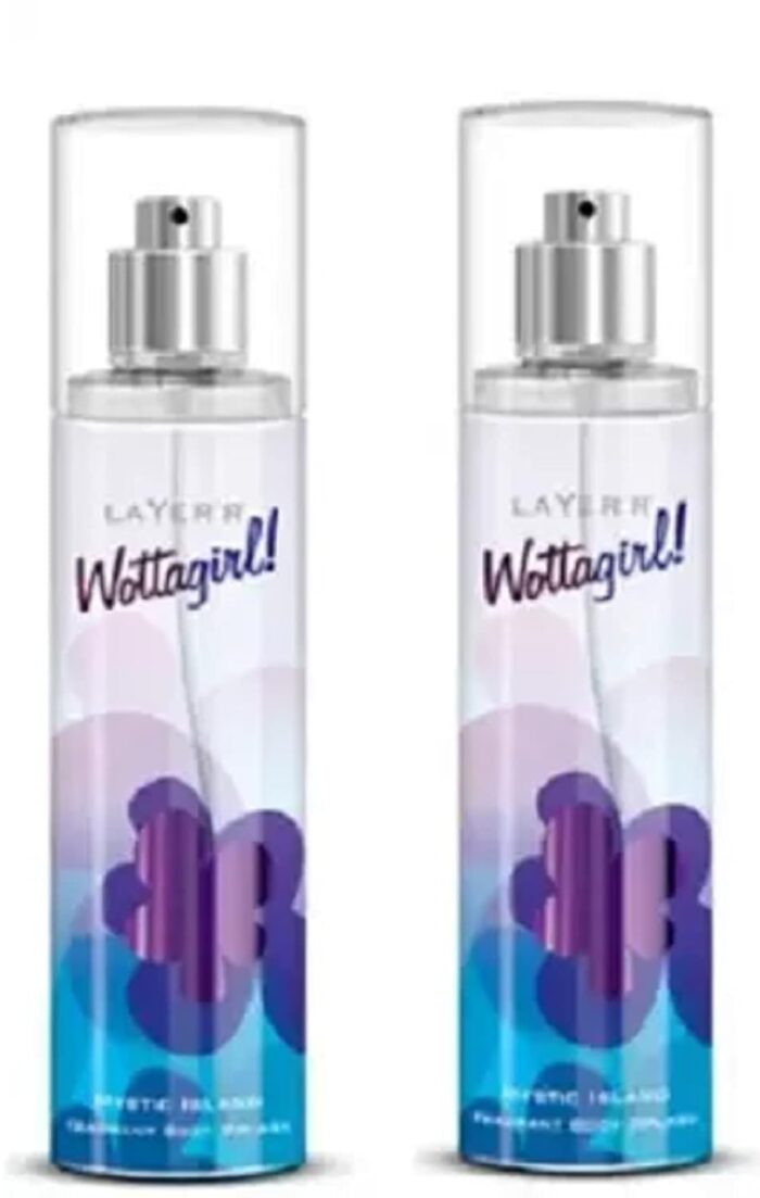 LAYER'R Layerr Wottagirl Mystic Island Combo of 2 Pieces Deodorant Spray - For Women (270 ml, Pack of 2)