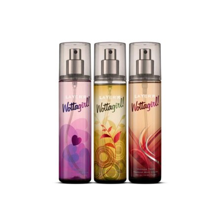 LAYER'R WOTTAGIRL SECRET CRUSH, FRESH CITRUS, VANILA TWIST COMBO AFTER SHOWER REFRESHING BODY MIST COMBO OF 3 FOR WOMEN AND GIRLS