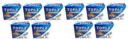 Men Topaz Platinum Double Edge Razor Blades - Pack Of 10