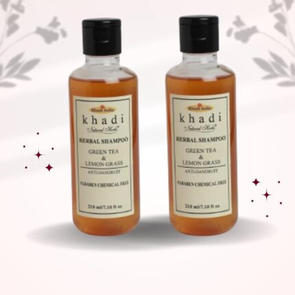 Natural Herbs Green Tea & Lemon grass Herbal Shampoo For All Hair Types Pack of 2