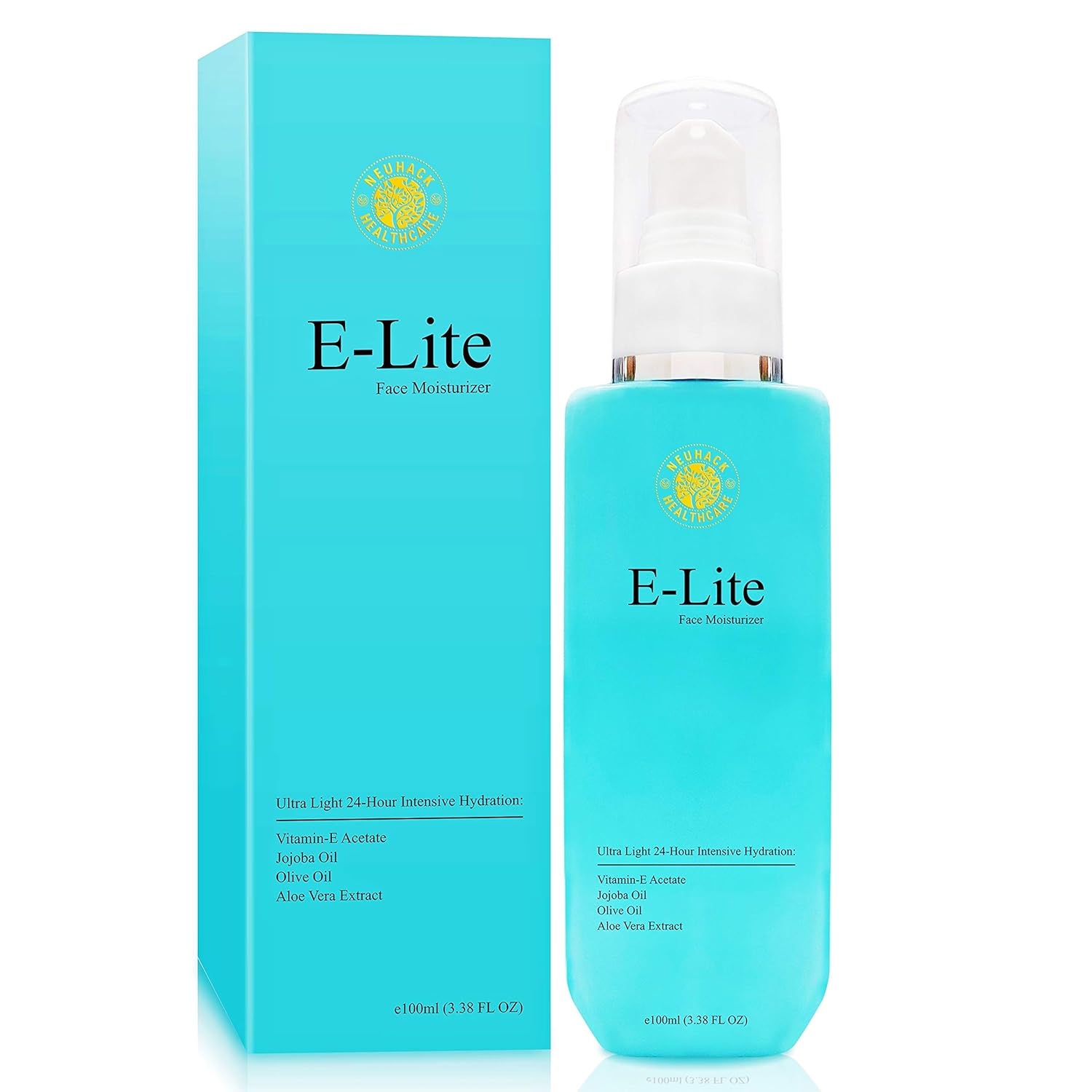 Neuhack Elite Vitamin E Face Moisturizer - 100 ml | For Intense Hydration and moisturizing with Aloe vera & Jojoba I Barrier Repair moisturizer, Glowing Skin