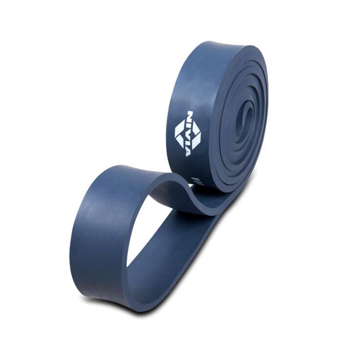 Nivia Power-Stretch Long Loop Band, Heavy Resistance Bands for Workout for Men & Women, Resistance Band for Pull Up, Exercise Band for Home (Level - 3, Dark Blue)