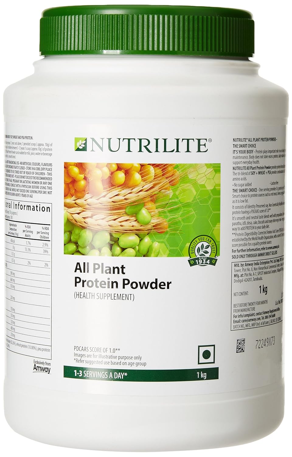 Nutrilite Amway Nutrilite All Plant Protein Powder - 1Kg (Butterscotch) Nutrilite Amway Nutrilite All Plant Protein Powder - 1Kg (Butterscotch)