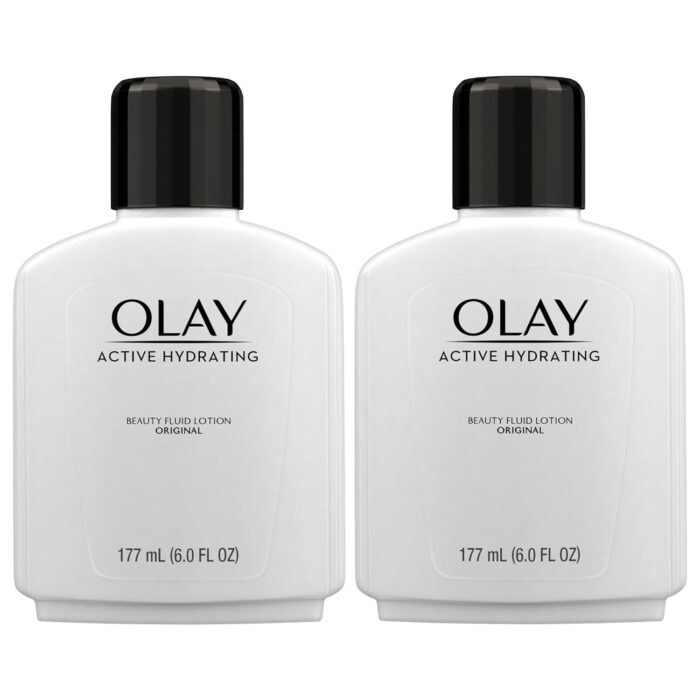 Olay Active Hydrating Beauty Lotion to Reduce Fine Lines and Wrinkles, Original - 6 Oz (Pack of 2)