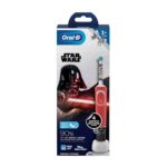 Oral-B Kids Star Wars Rechargeable Rotating Electric Toothbrush, 2 Brushing Modes (Daily & Sensitive), 2 Min Timer with Quadpacer, 2 Year Warranty by Oral B, IPX7 Water Resistant, Round Brush Head