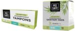 PEESAFE Pee Safe 100% Organic Cotton Tampons | For Heavy Flow & Organic Cotton Biodegradable Sanitary Pads, Overnight | Superb Absorbency|Long Lasting Protection|Skin Friendly | Comfortable
