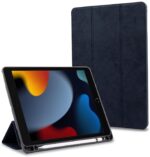 ProElite Smart PU Flip Case Cover for Apple iPad 10.2" 9th Gen (2021) / 8th Gen / 7th Gen with Pencil Holder, Black