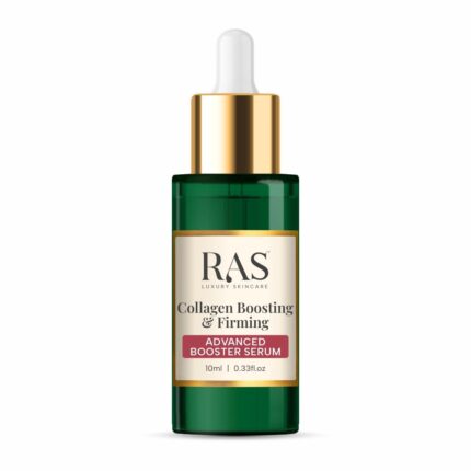 RAS Luxury Oils Collagen Boosting & Firming Advanced Booster Serum for Collagen Production with 2% Copper Peptides, 2% Probiotics, 1% Octapeptides | Provides Intense Hydration & Elasticity, 10 ml