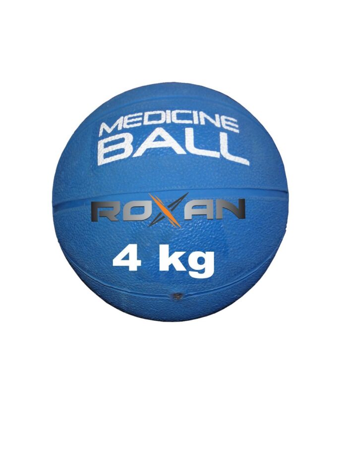ROXAN Rubber Medicine Ball / GYM EXERCISE BALL 4 KG / Abs Maker, Best Exercise Ball, Perfect Grip for Gym, Sports, Round Medicine Ball in Multicolour
