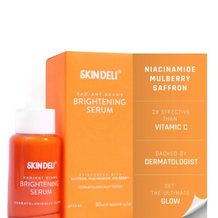 SKIN DELI Face Serum for Pigmentation & Dark Spots | Niacinamide + Alpha Arbutin | Face Serum for Blemishes, Acne Marks & Tanning with Mulberry & Saffron | Suitable for Sensitive Skin, 30 ML