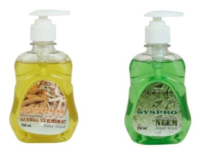 SYSPRO Handwash Combo of Neem & Sandal Turmeric Foaming Handwash Pump (2 x 250ml) Rich Foam,Moisturizing Hand Wash, Soft on Hands