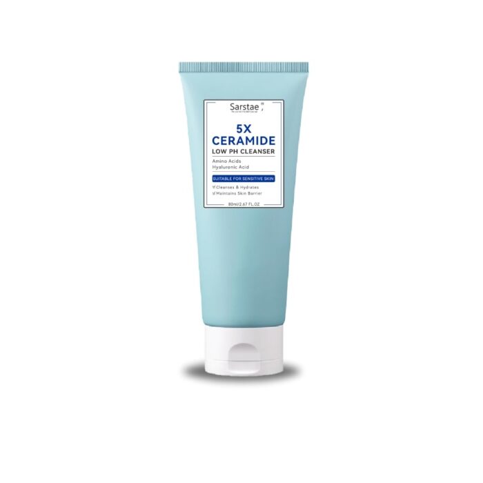 Sarstae 5X Ceramide Barrier Repair Cleanser for Mild Cleansing & Makeup Removal | Removes Oil, Dirt & Makeup, Balances PH Level of Skin, Prevents Breakous