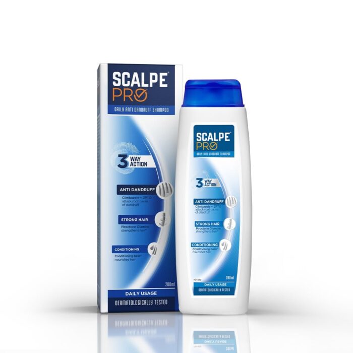 Scalpe Pro Daily Anti-Dandruff Shampoo|Removes Dandruff| Helps With Itching, Irritation & Redness|Climbazole & Zpto Formulation|Strong & Smooth Hair| Daily Use|Dermatologically Tested|For Unisex|200Ml