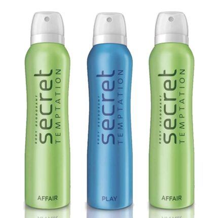 Secret Temptation 2 Affair and 1 Play Deodorant for Women,Pack of 3, 150 ml each