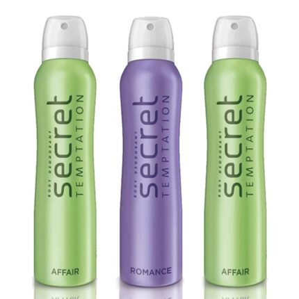 Secret Temptation 2 Affair and 1 Romance, Deodorant for women, Pack of 3,150 ml each